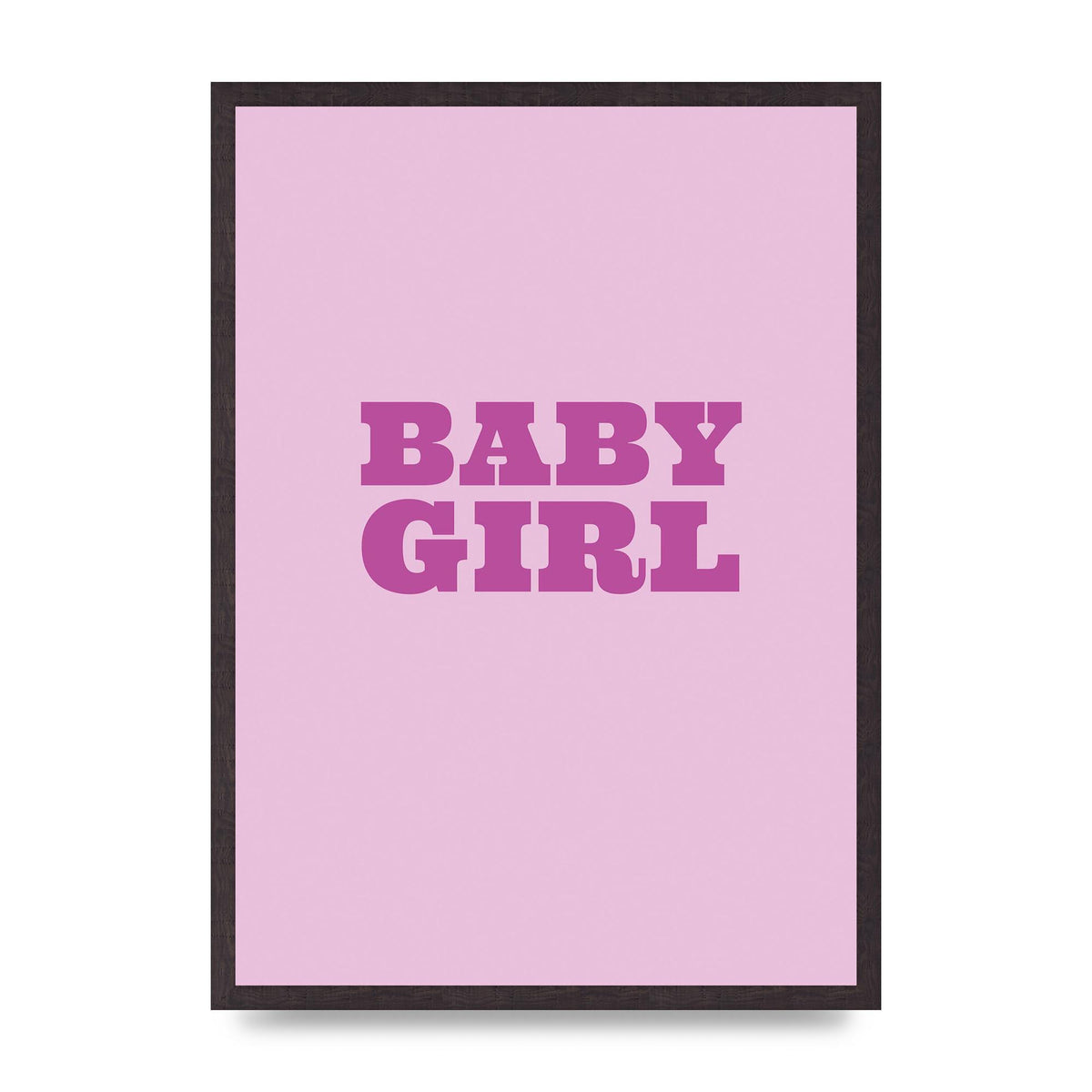 Kids Room Baby Girl Nursery Printed Poster - A2 framed