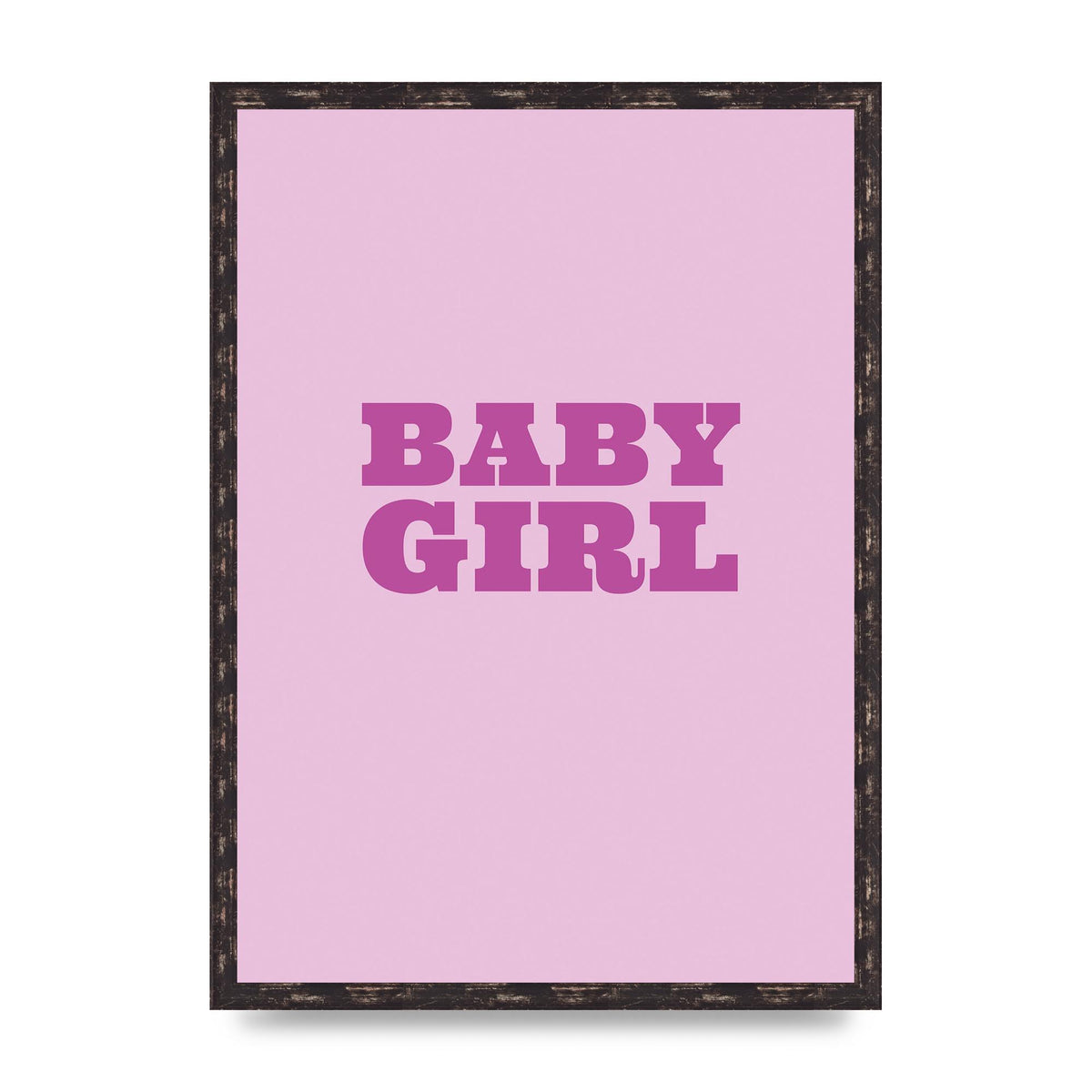 Kids Room Baby Girl Nursery Printed Poster - A2 framed