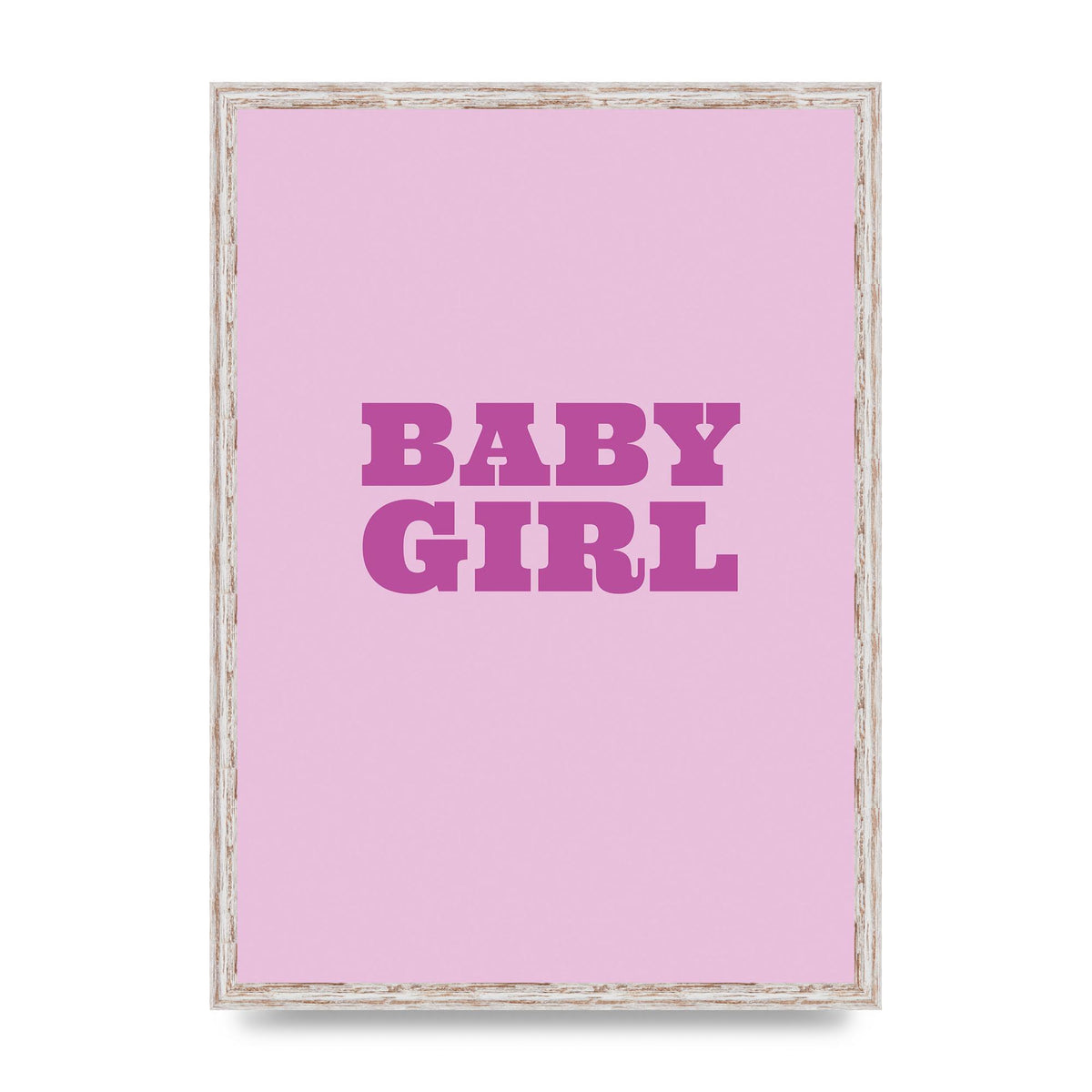 Kids Room Baby Girl Nursery Printed Poster - A2 framed