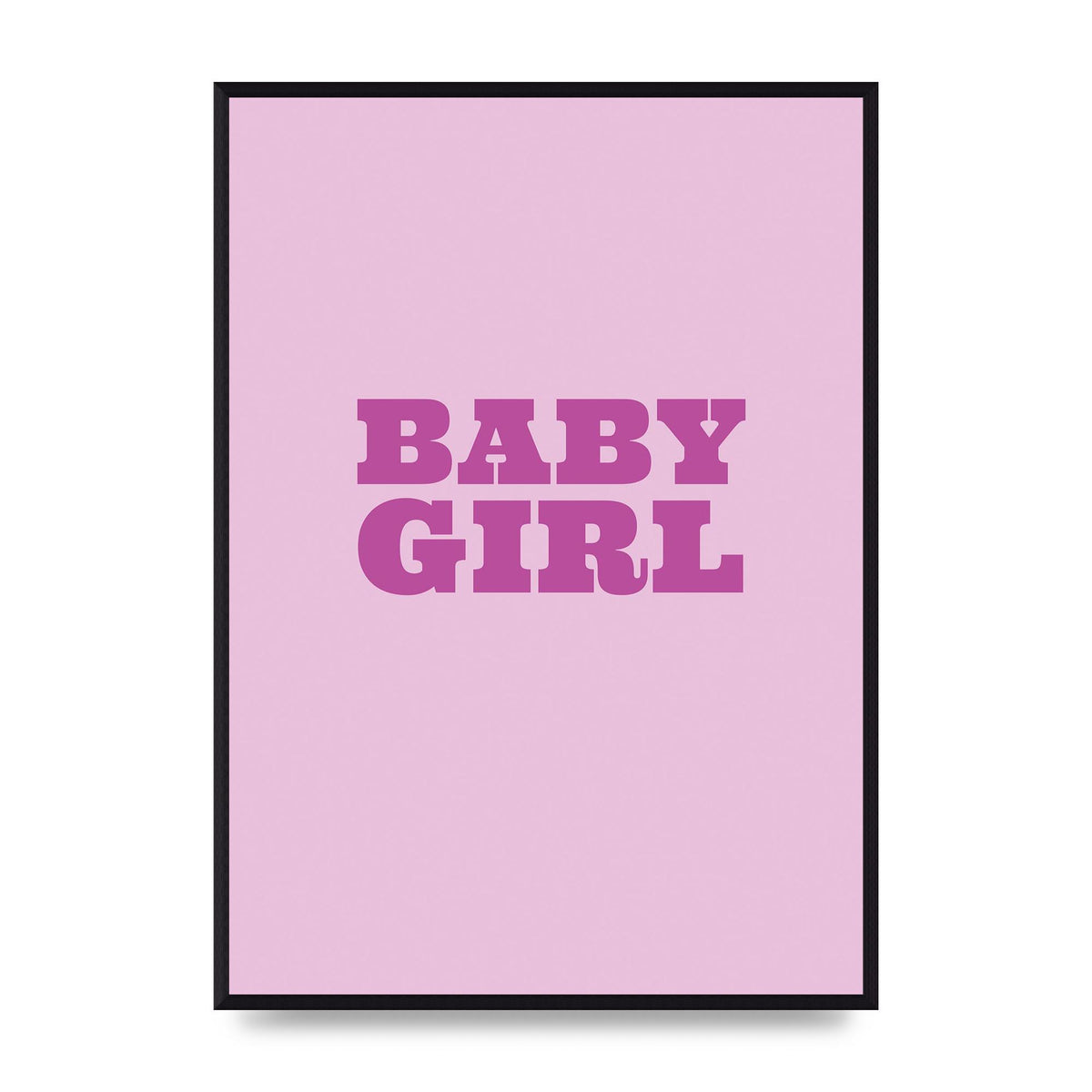 Kids Room Baby Girl Nursery Printed Poster - A2 framed
