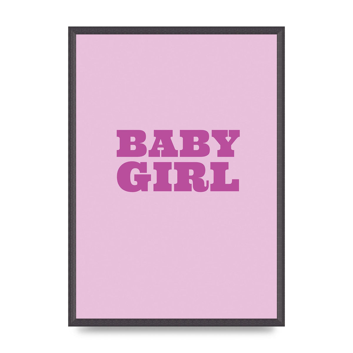 Kids Room Baby Girl Nursery Printed Poster - A2 framed