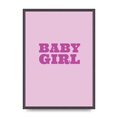 Kids Room Baby Girl Nursery Printed Poster - A2 framed