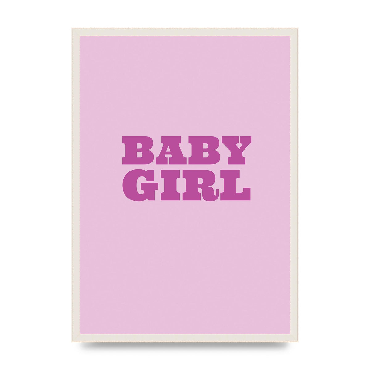 Kids Room Baby Girl Nursery Printed Poster - A2 framed