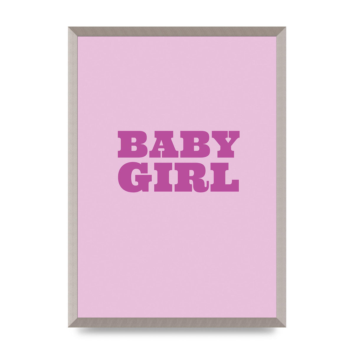 Kids Room Baby Girl Nursery Printed Poster - A2 framed