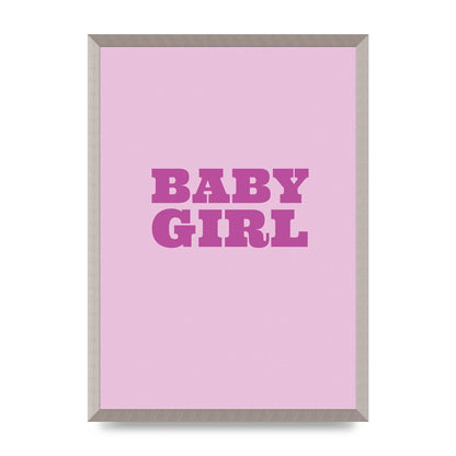 Kids Room Baby Girl Nursery Printed Poster - A2 framed