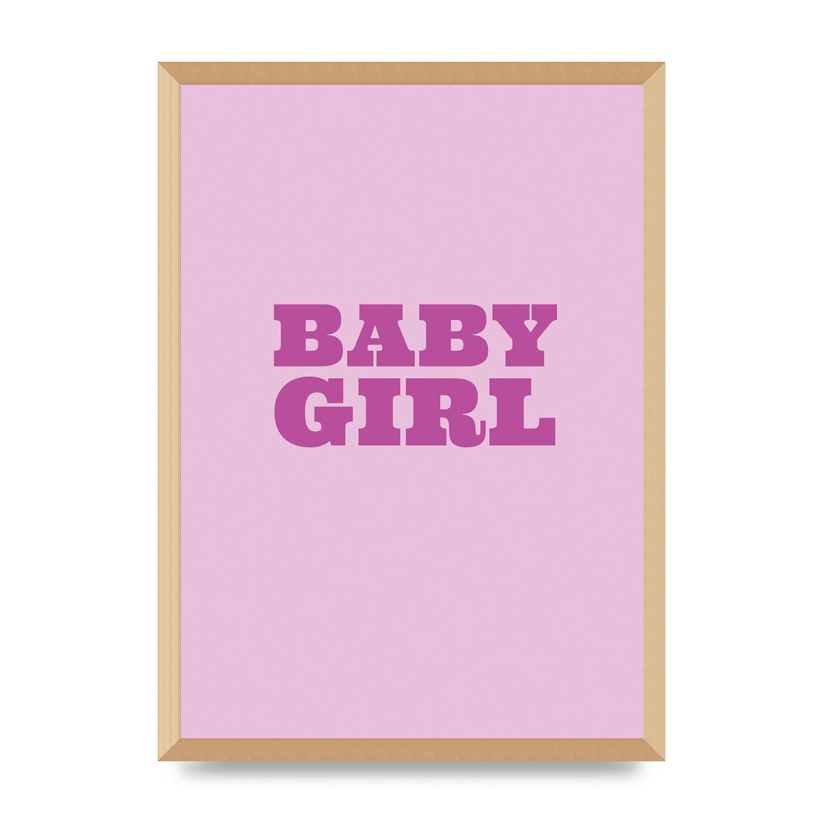 Kids Room Baby Girl Nursery Printed Poster - A2 framed