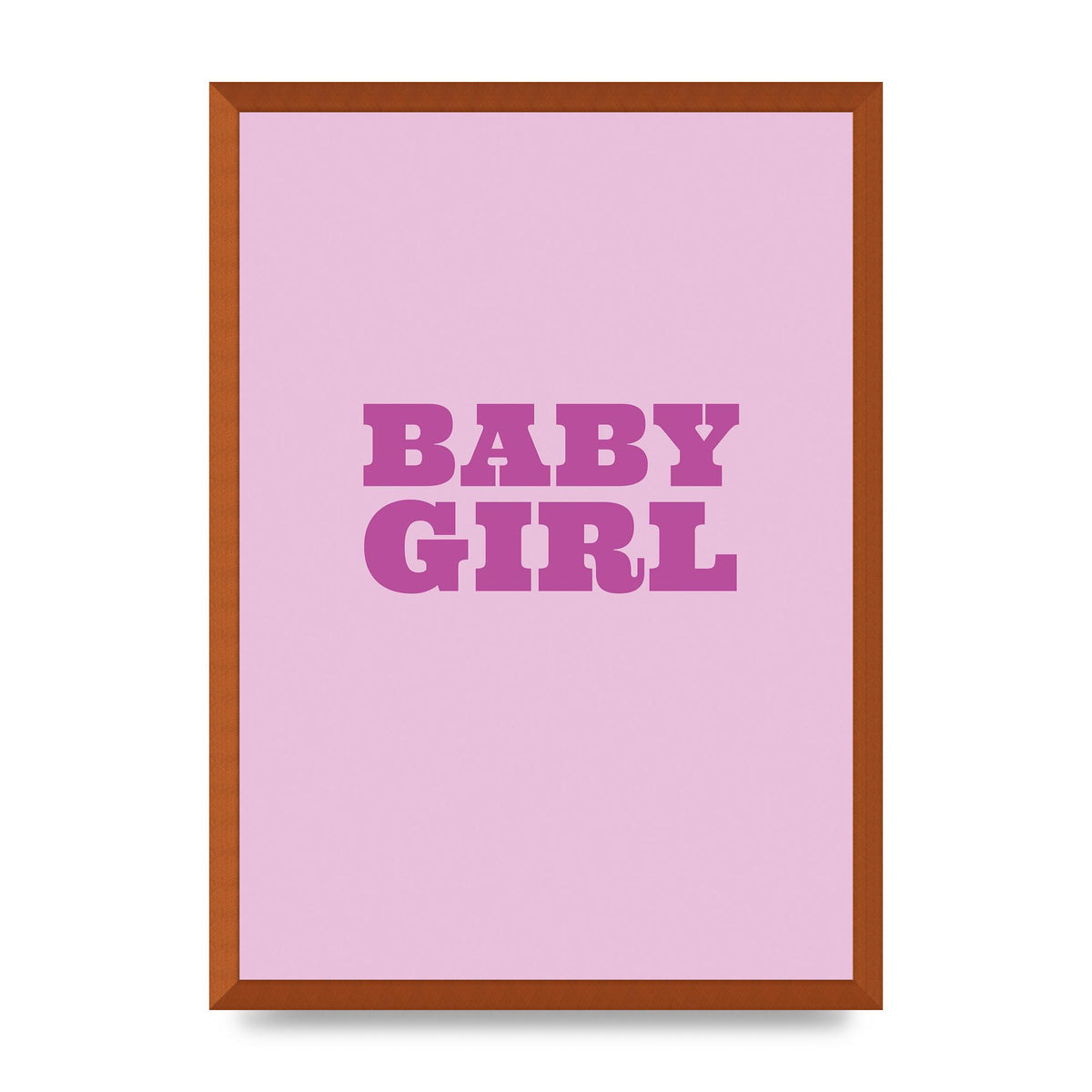 Kids Room Baby Girl Nursery Printed Poster - A2 framed