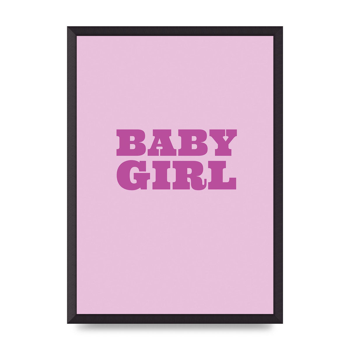 Kids Room Baby Girl Nursery Printed Poster - A2 framed