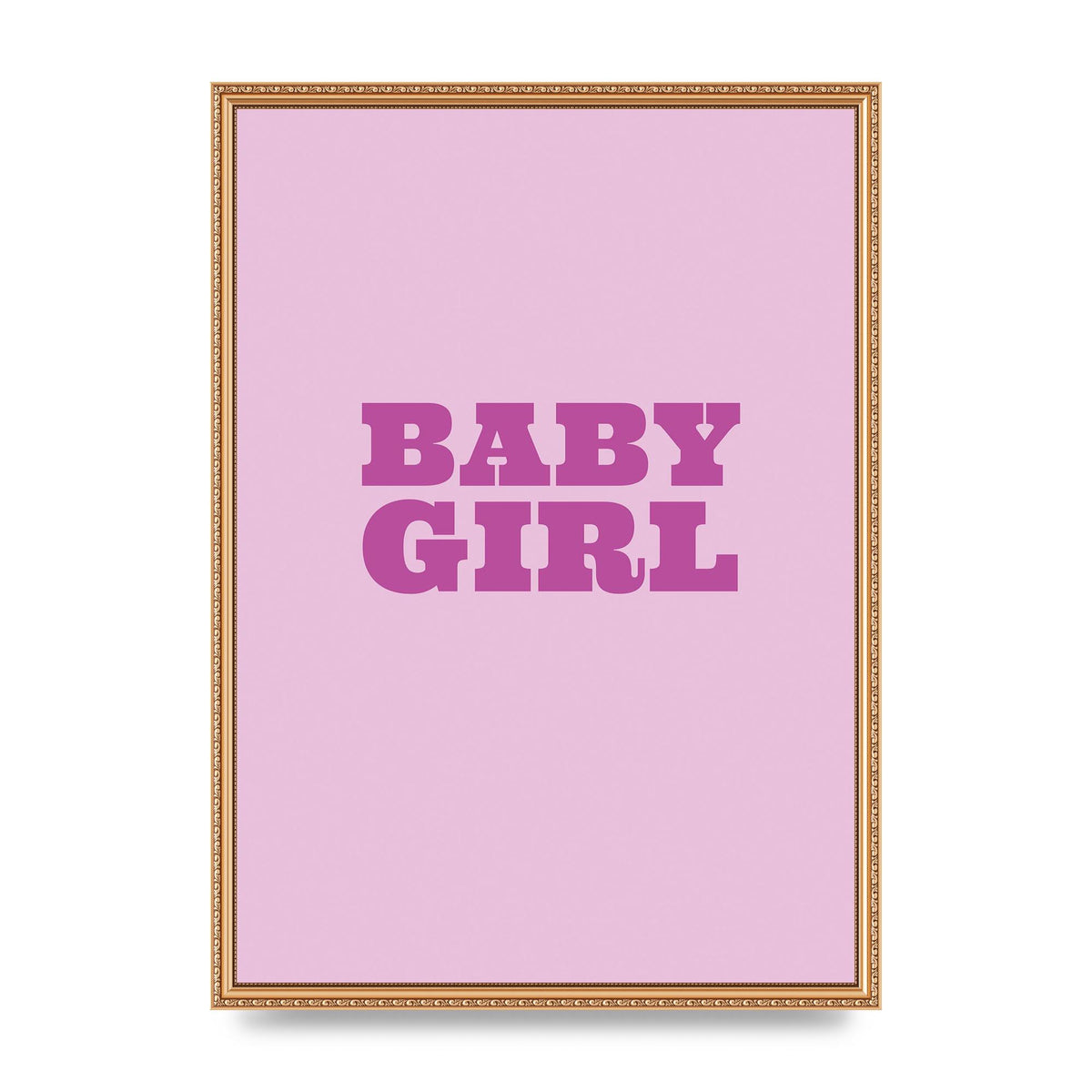 Kids Room Baby Girl Nursery Printed Poster - A2 framed
