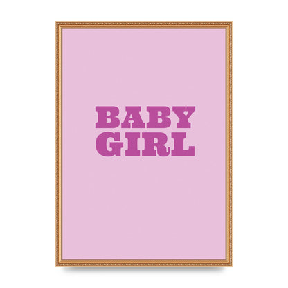 Kids Room Baby Girl Nursery Printed Poster - A2 framed