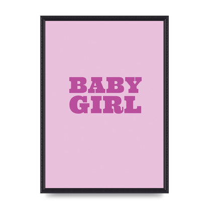 Kids Room Baby Girl Nursery Printed Poster - A2 framed