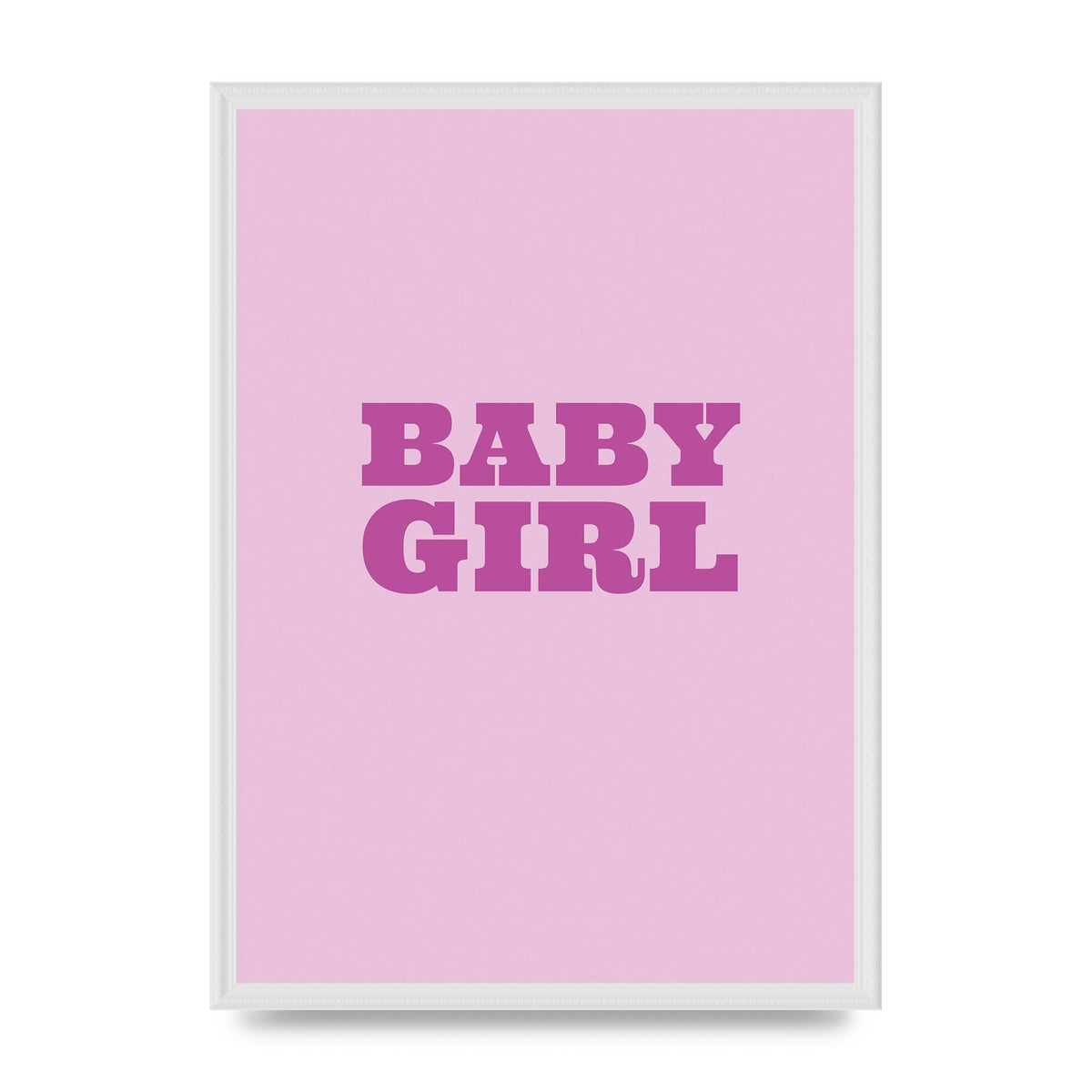 Kids Room Baby Girl Nursery Printed Poster - A2 framed