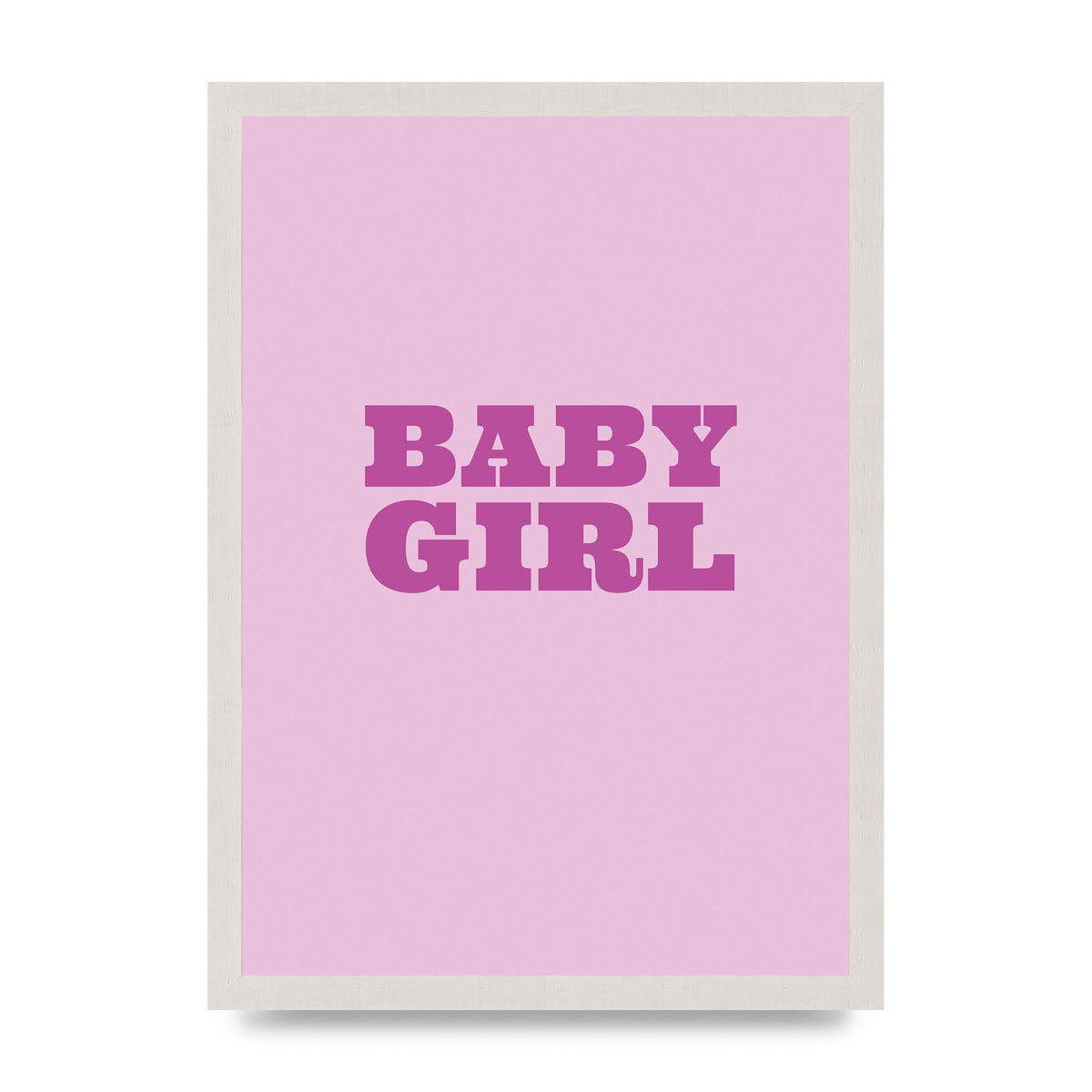 Kids Room Baby Girl Nursery Printed Poster - A3 framed