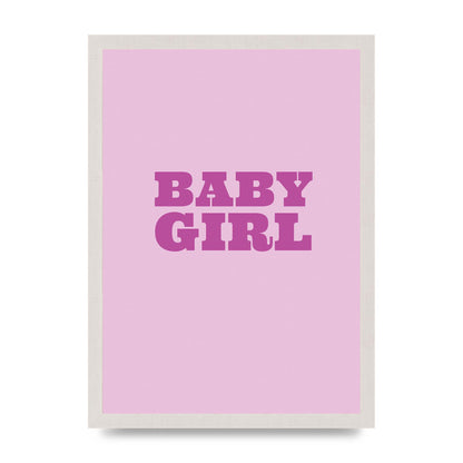 Kids Room Baby Girl Nursery Printed Poster - A3 framed
