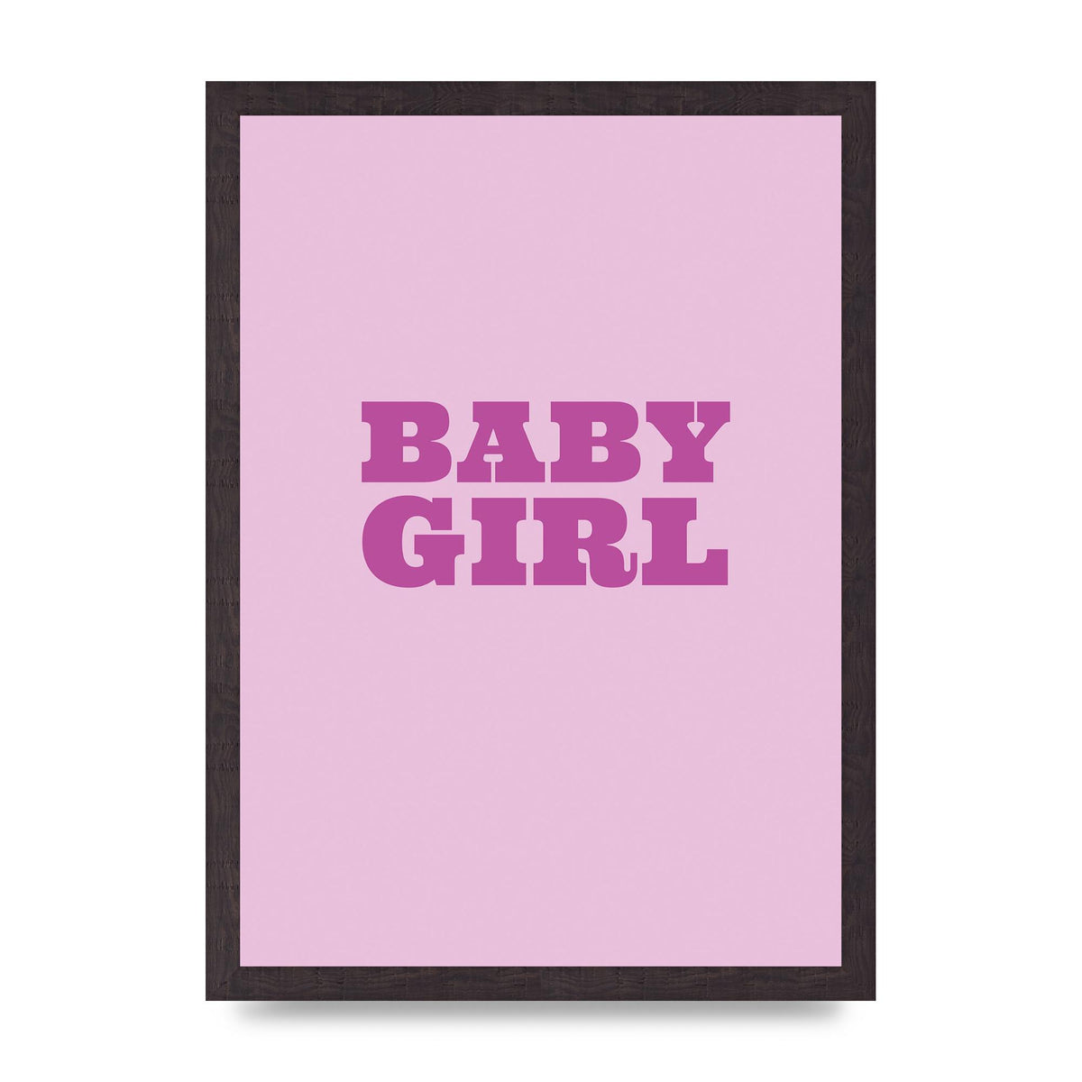 Kids Room Baby Girl Nursery Printed Poster - A3 framed