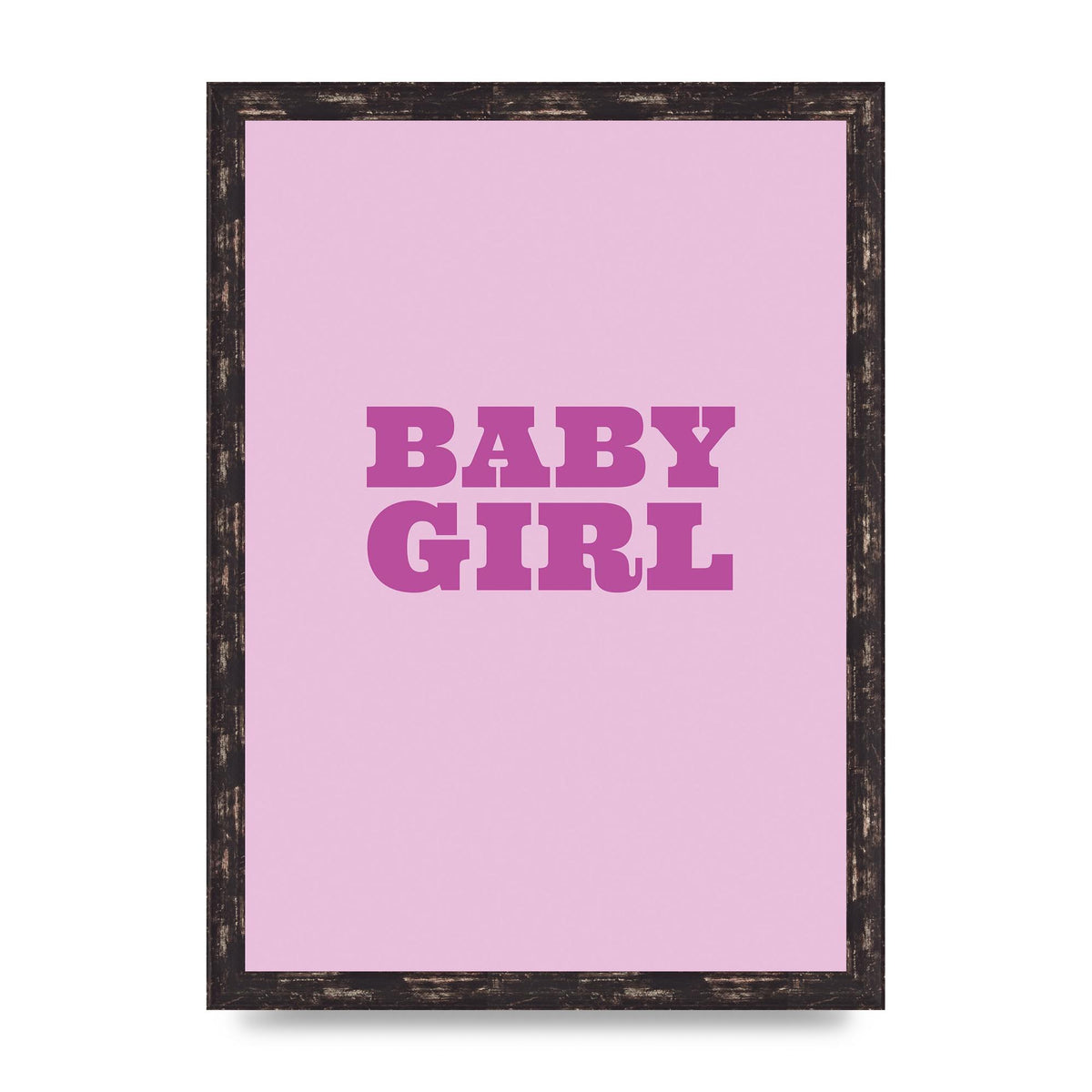 Kids Room Baby Girl Nursery Printed Poster - A3 framed