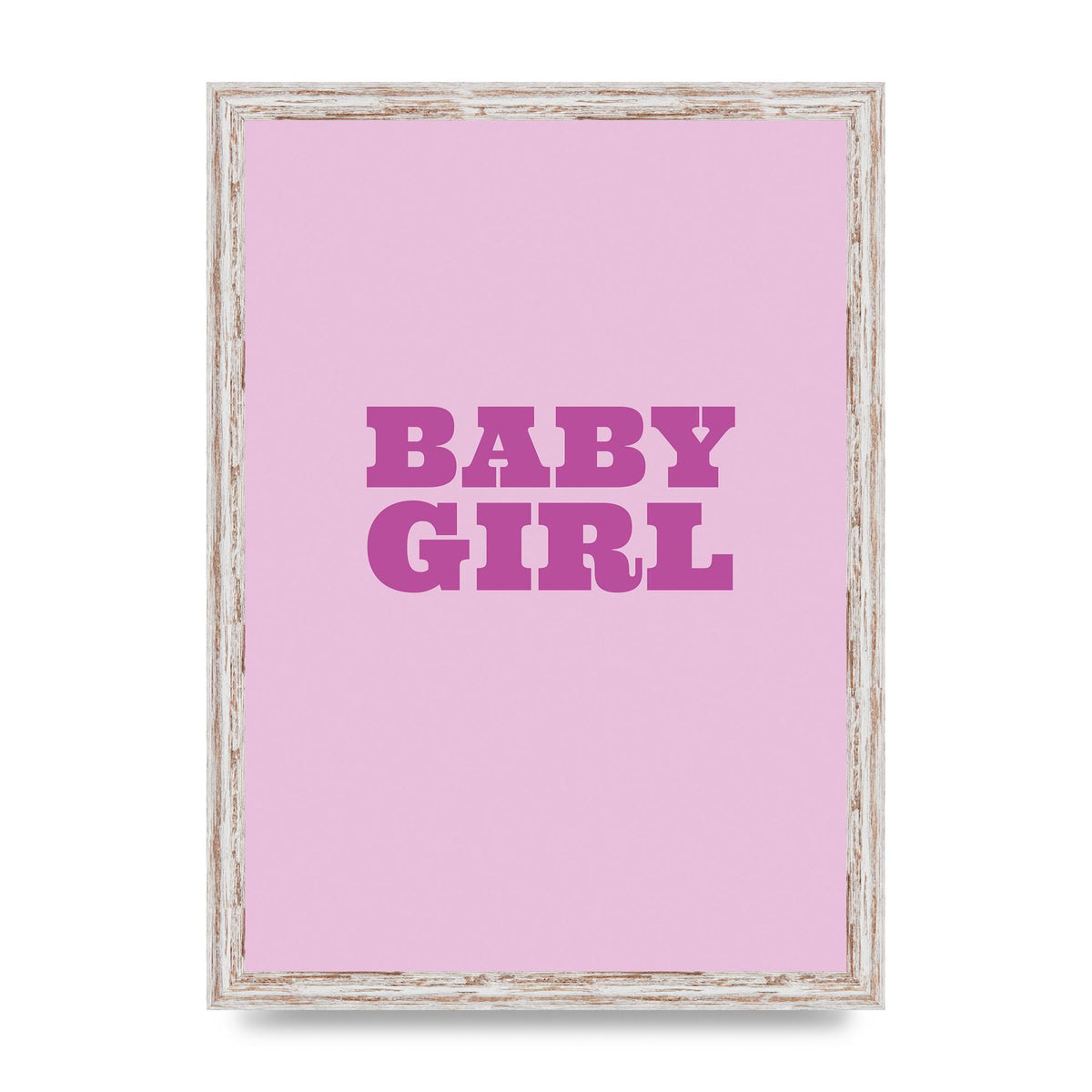 Kids Room Baby Girl Nursery Printed Poster - A3 framed