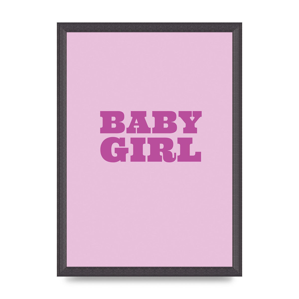Kids Room Baby Girl Nursery Printed Poster - A3 framed