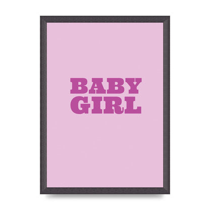 Kids Room Baby Girl Nursery Printed Poster - A3 framed