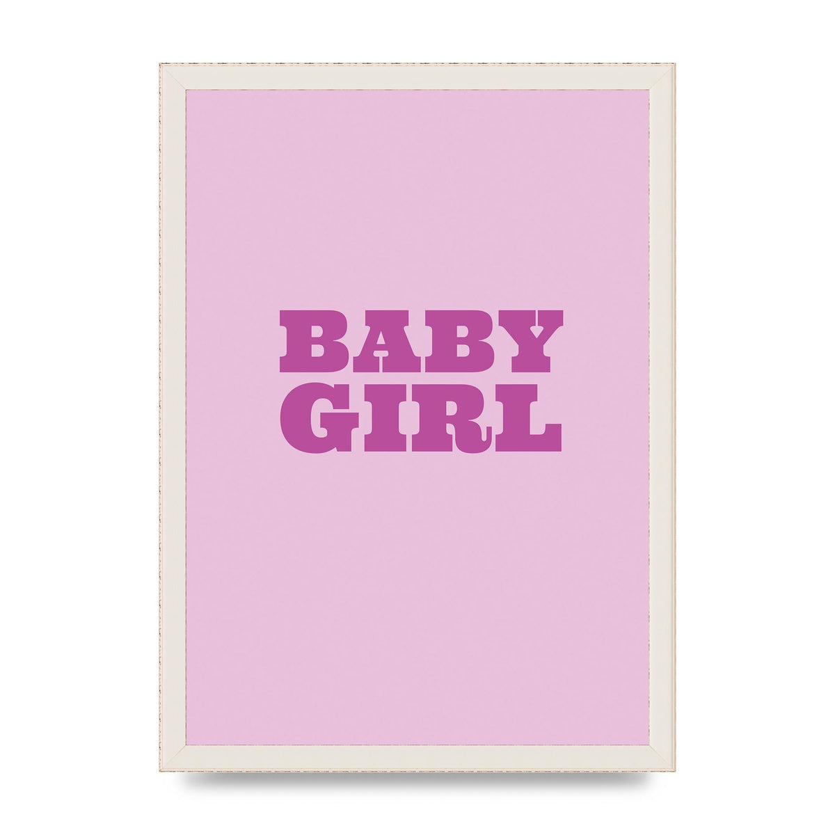 Kids Room Baby Girl Nursery Printed Poster - A3 framed