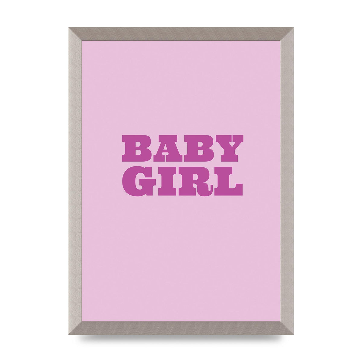 Kids Room Baby Girl Nursery Printed Poster - A3 framed