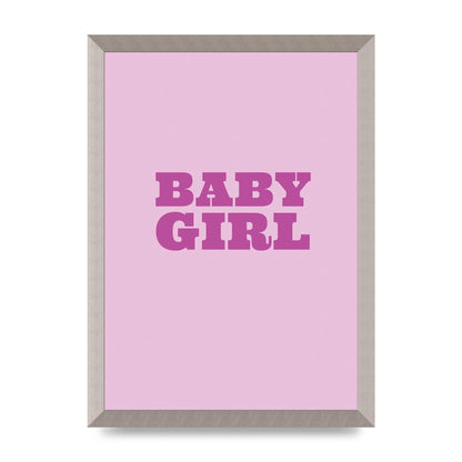 Kids Room Baby Girl Nursery Printed Poster - A3 framed