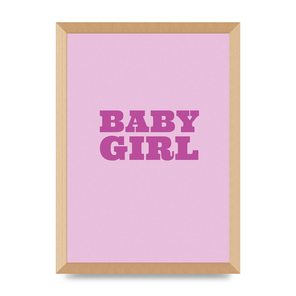 Kids Room Baby Girl Nursery Printed Poster - A3 framed