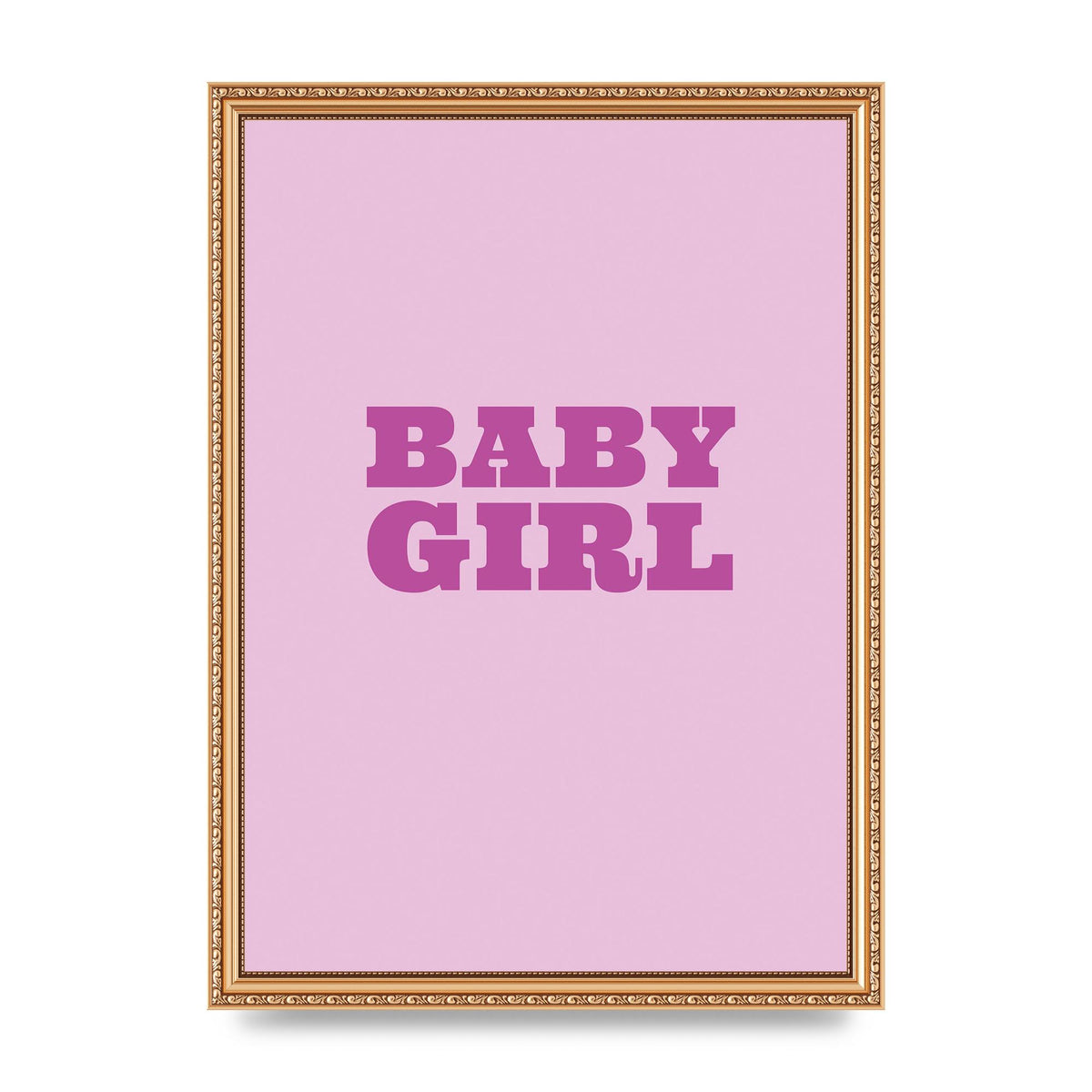 Kids Room Baby Girl Nursery Printed Poster - A3 framed