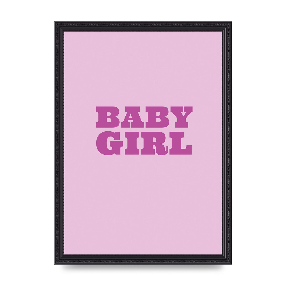 Kids Room Baby Girl Nursery Printed Poster - A3 framed