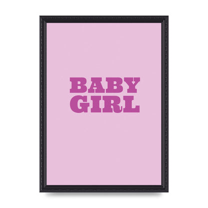 Kids Room Baby Girl Nursery Printed Poster - A3 framed