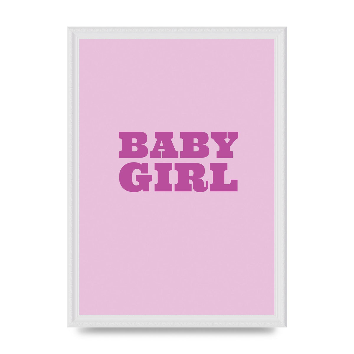 Kids Room Baby Girl Nursery Printed Poster - A3 framed