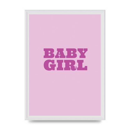 Kids Room Baby Girl Nursery Printed Poster - A3 framed