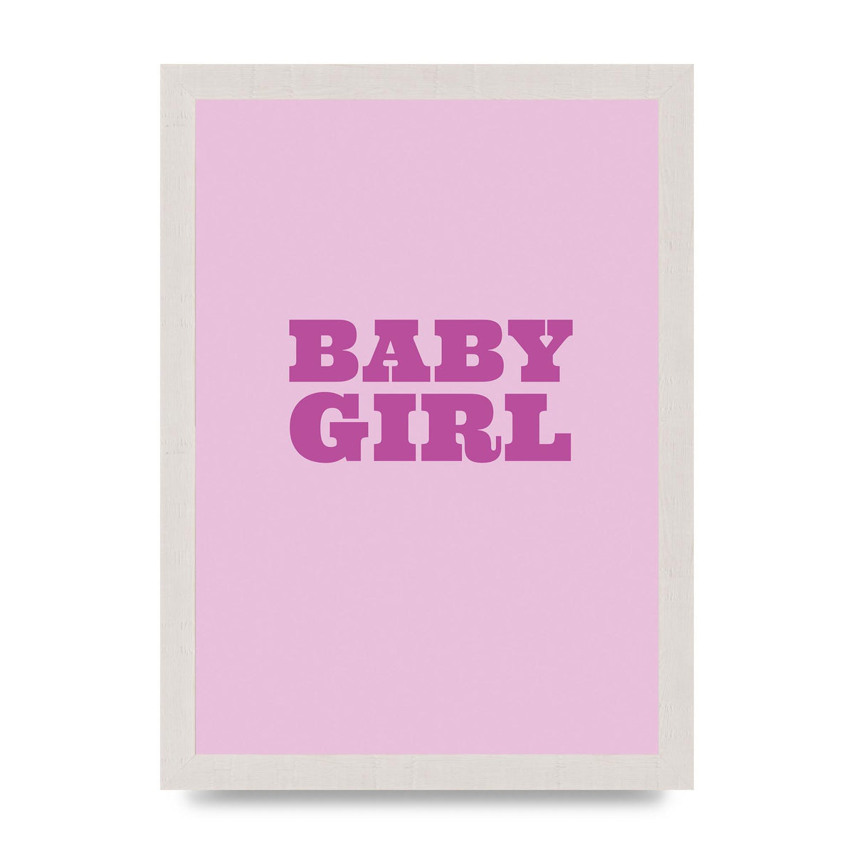Kids Room Baby Girl Nursery Printed Poster - A4 framed