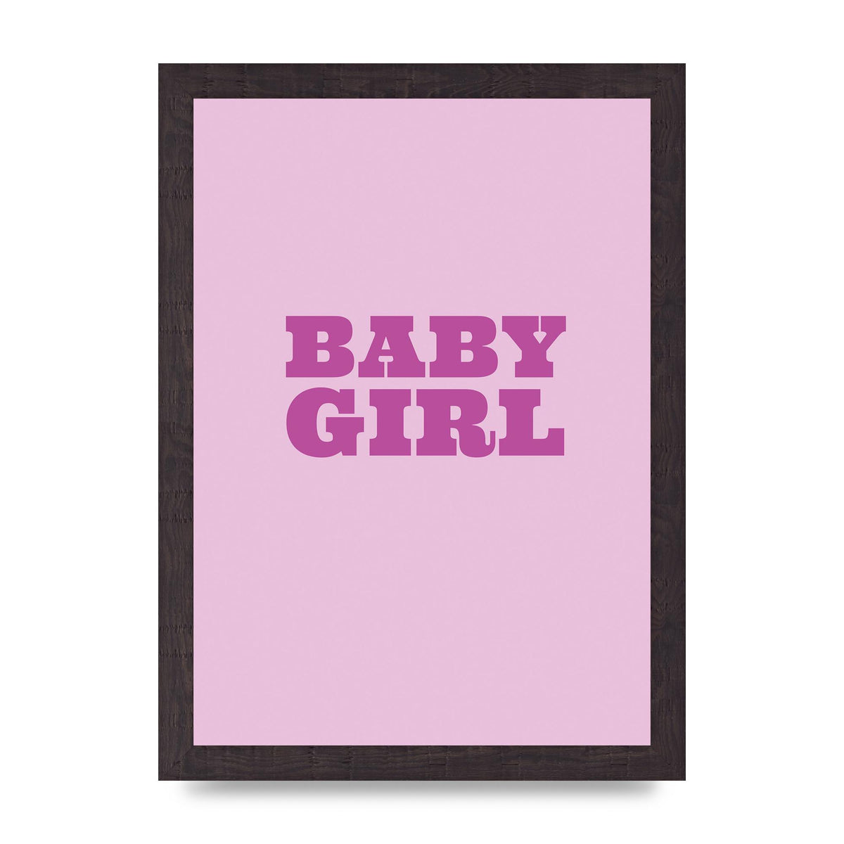 Kids Room Baby Girl Nursery Printed Poster - A4 framed