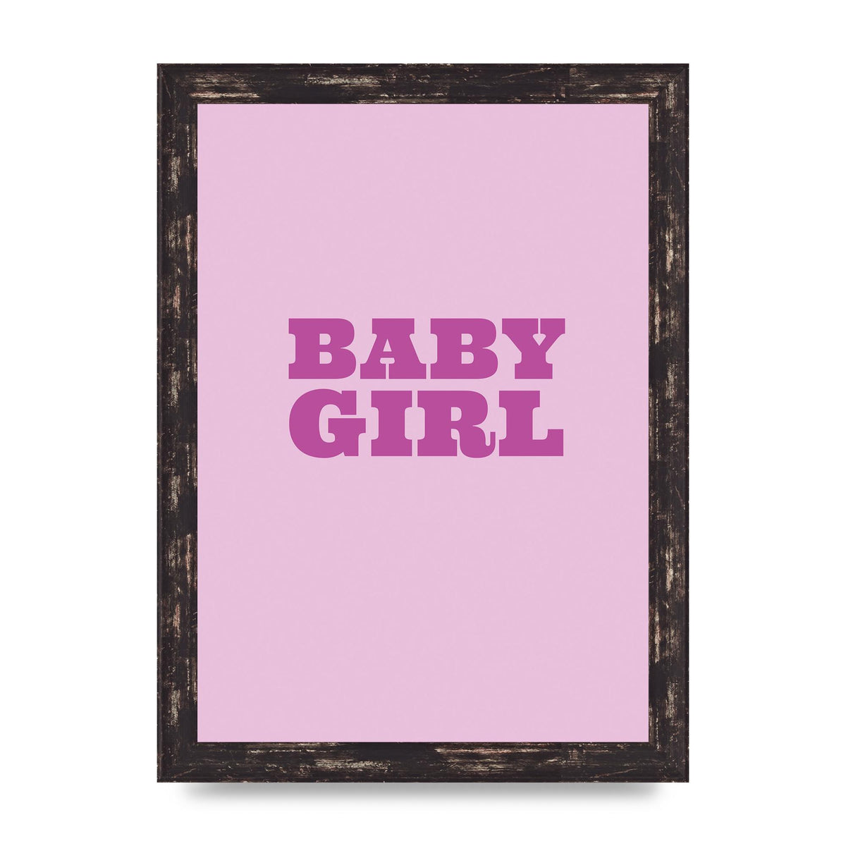 Kids Room Baby Girl Nursery Printed Poster - A4 framed