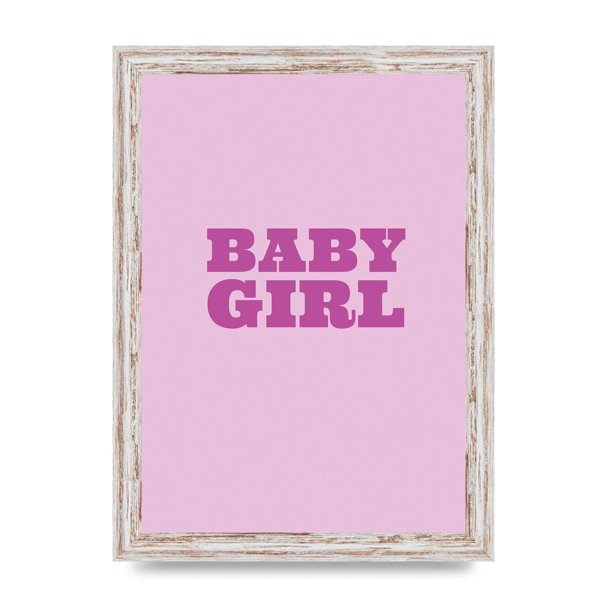 Kids Room Baby Girl Nursery Printed Poster - A4 framed