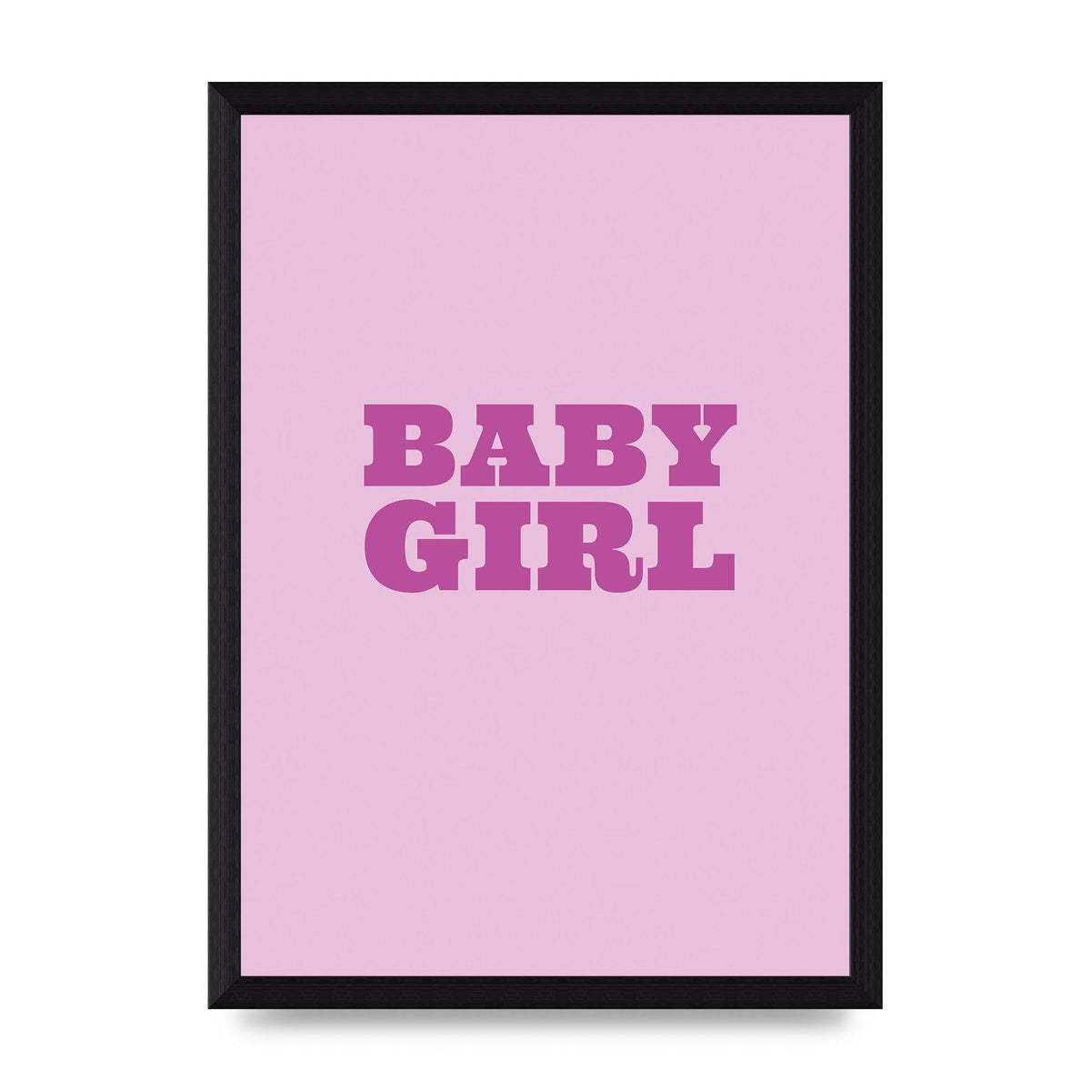 Kids Room Baby Girl Nursery Printed Poster - A4 framed