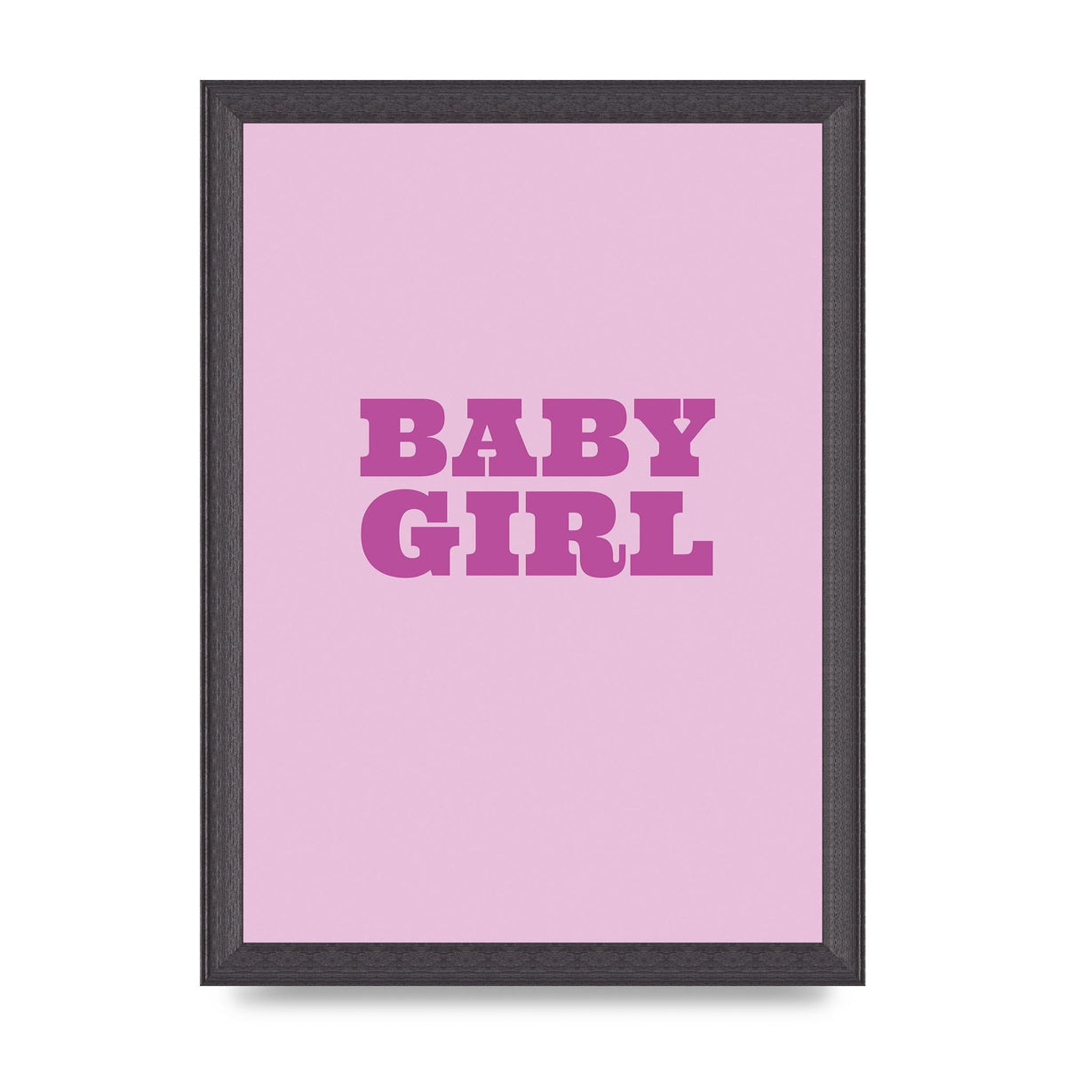 Kids Room Baby Girl Nursery Printed Poster - A4 framed