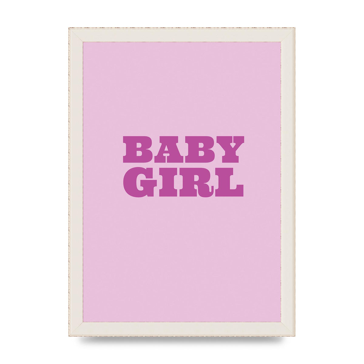 Kids Room Baby Girl Nursery Printed Poster - A4 framed