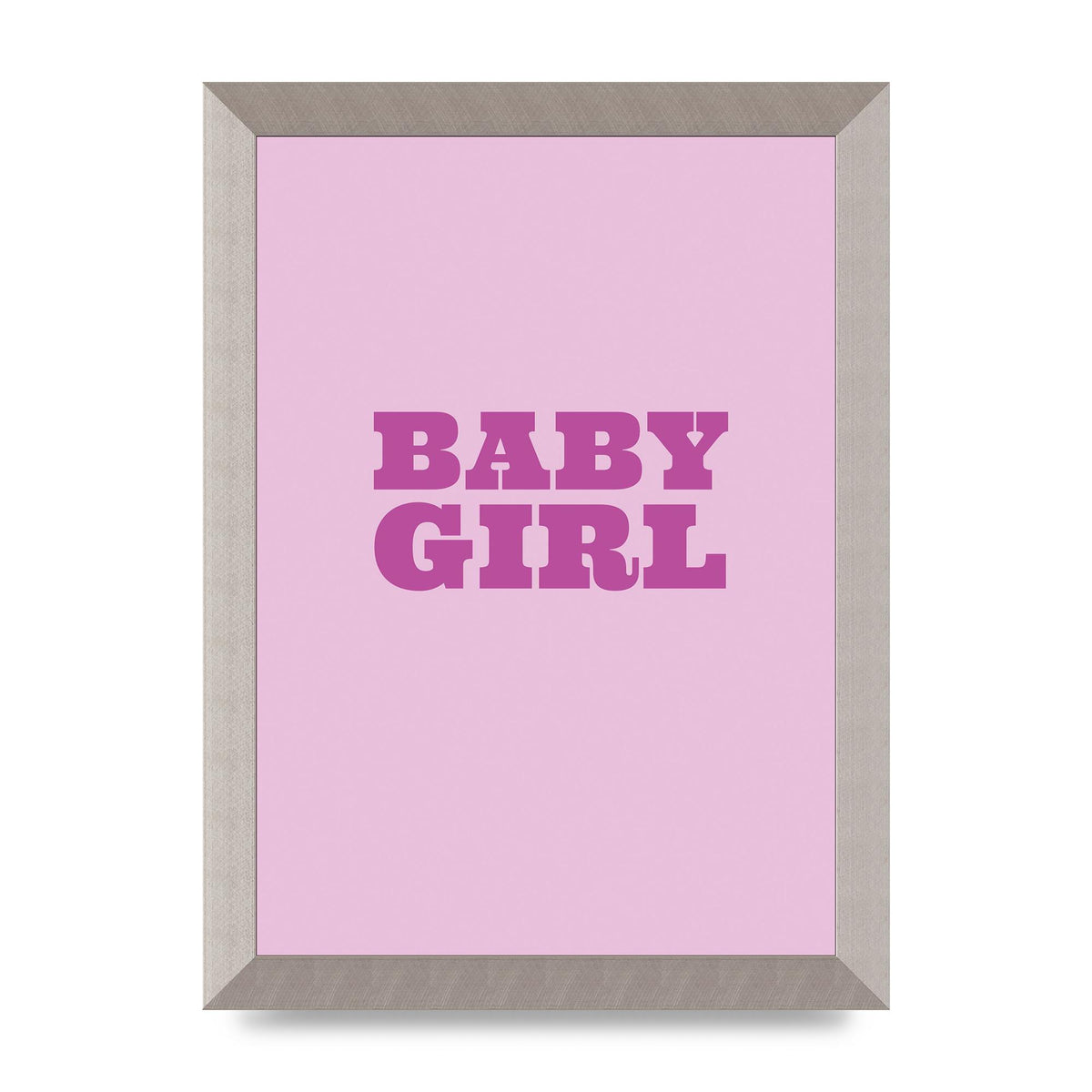 Kids Room Baby Girl Nursery Printed Poster - A4 framed