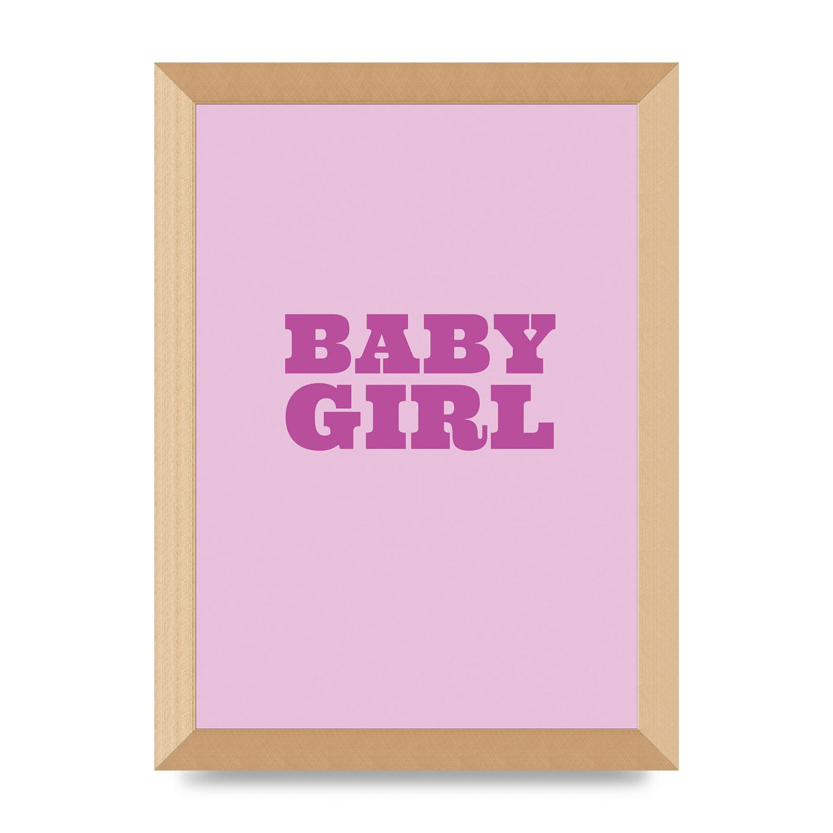 Kids Room Baby Girl Nursery Printed Poster - A4 framed
