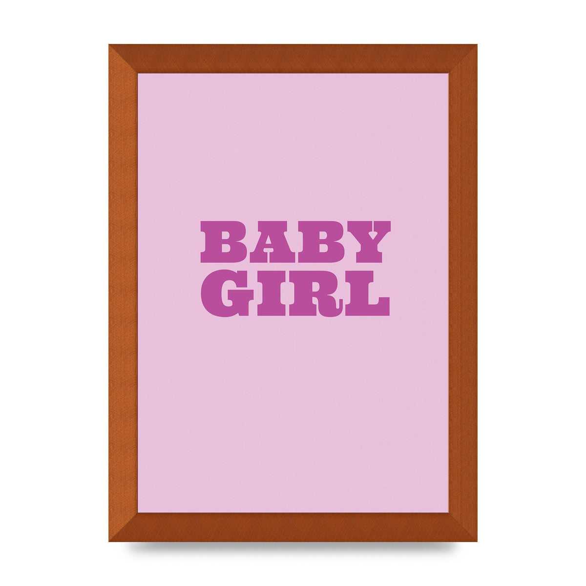 Kids Room Baby Girl Nursery Printed Poster - A4 framed