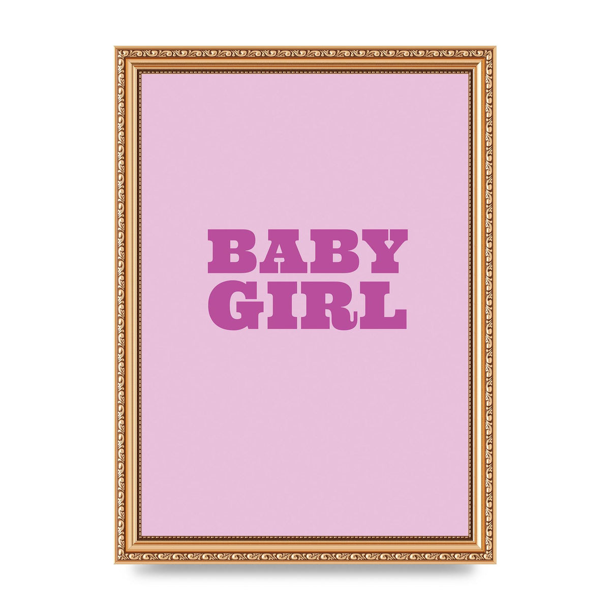 Kids Room Baby Girl Nursery Printed Poster - A4 framed