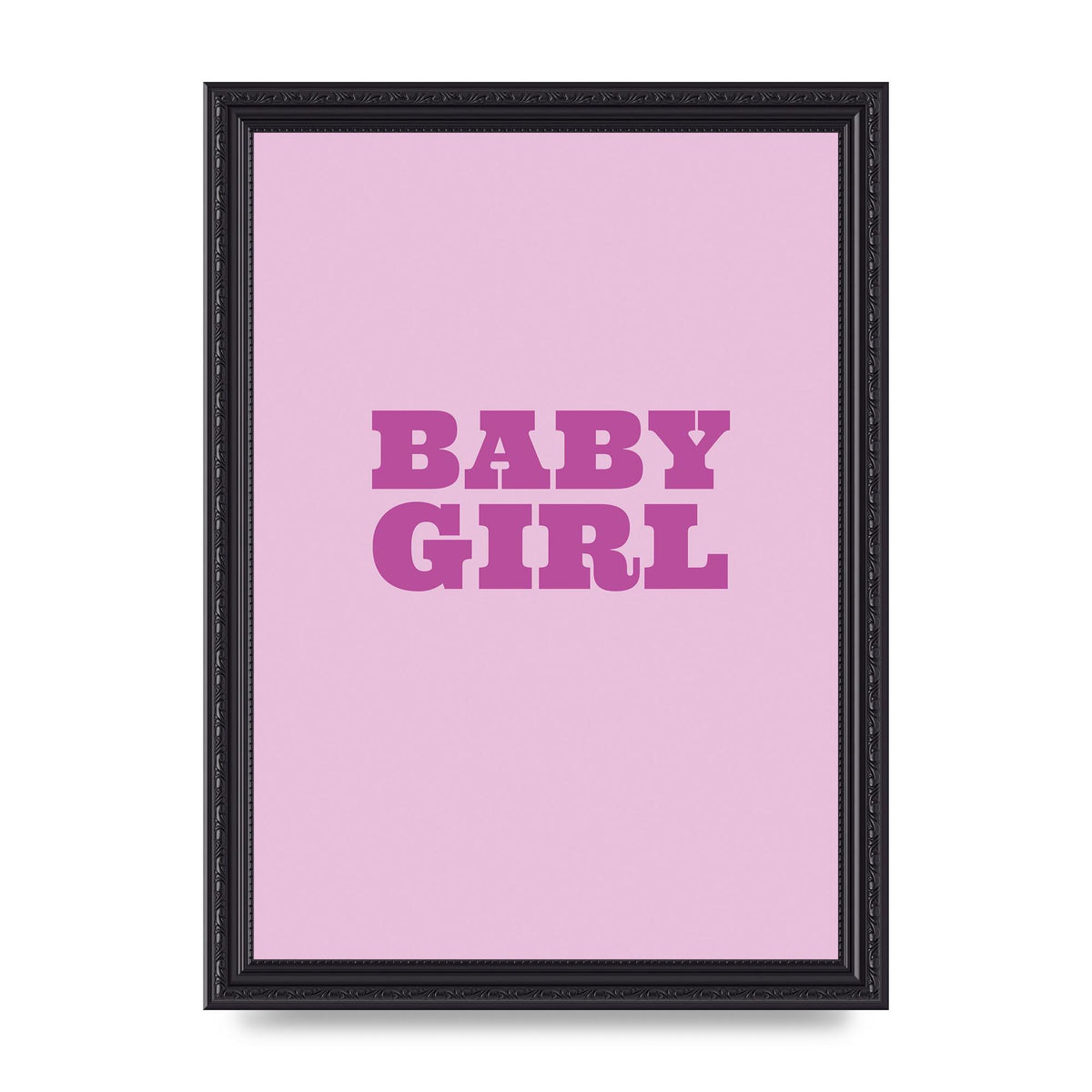 Kids Room Baby Girl Nursery Printed Poster - A4 framed