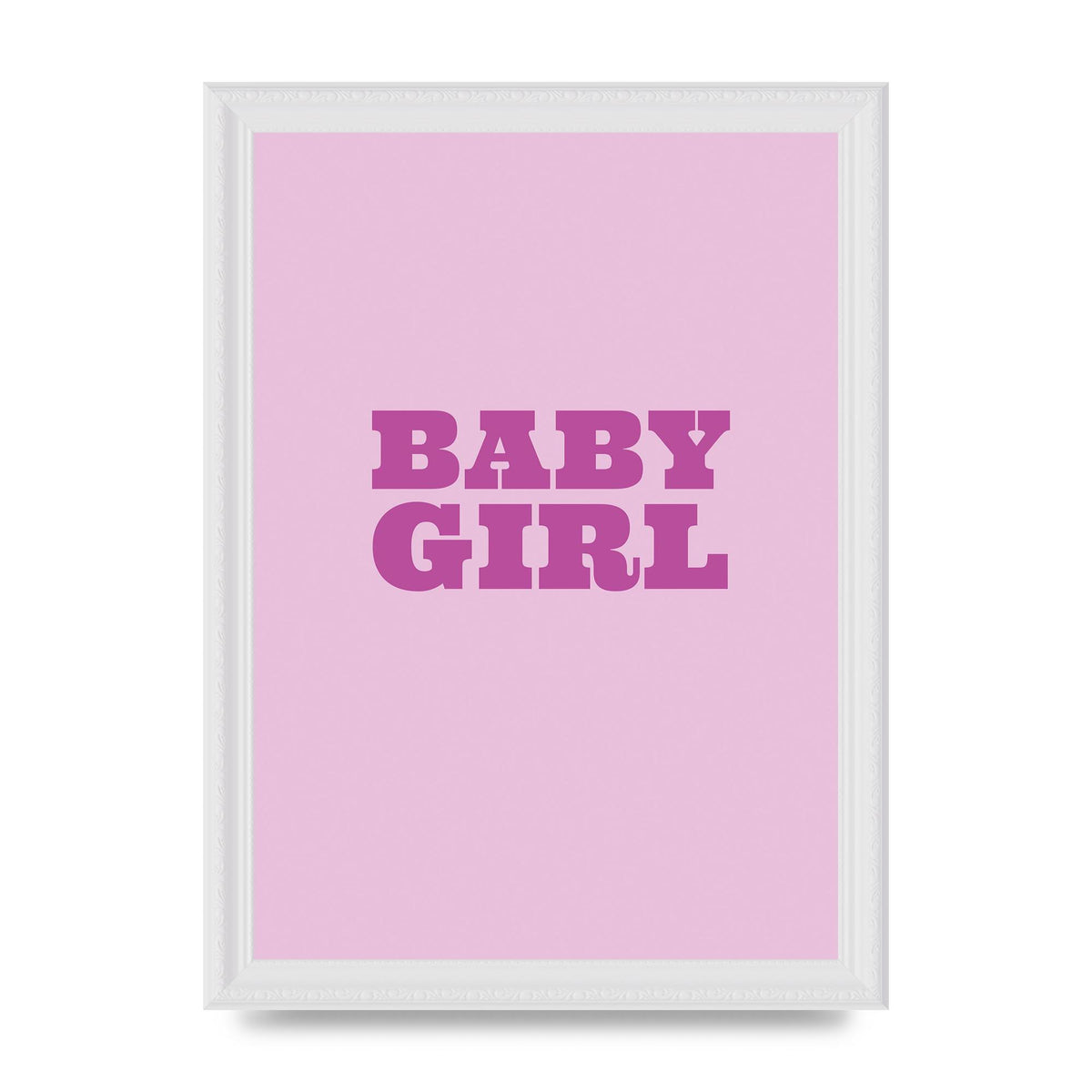 Kids Room Baby Girl Nursery Printed Poster - A4 framed