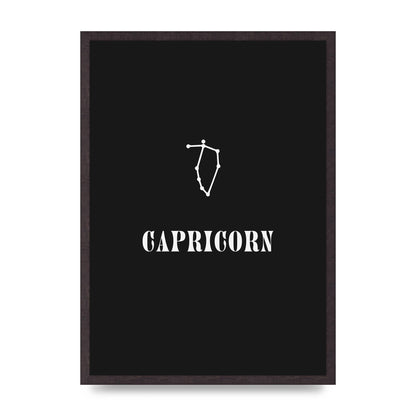 Minimalist Horoscope Star Sign Series Capricorn Wall Art - A2 framed