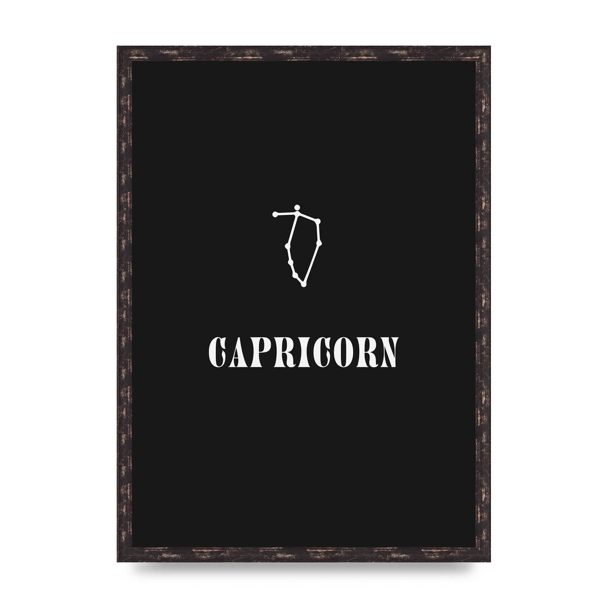 Minimalist Horoscope Star Sign Series Capricorn Wall Art - A2 framed