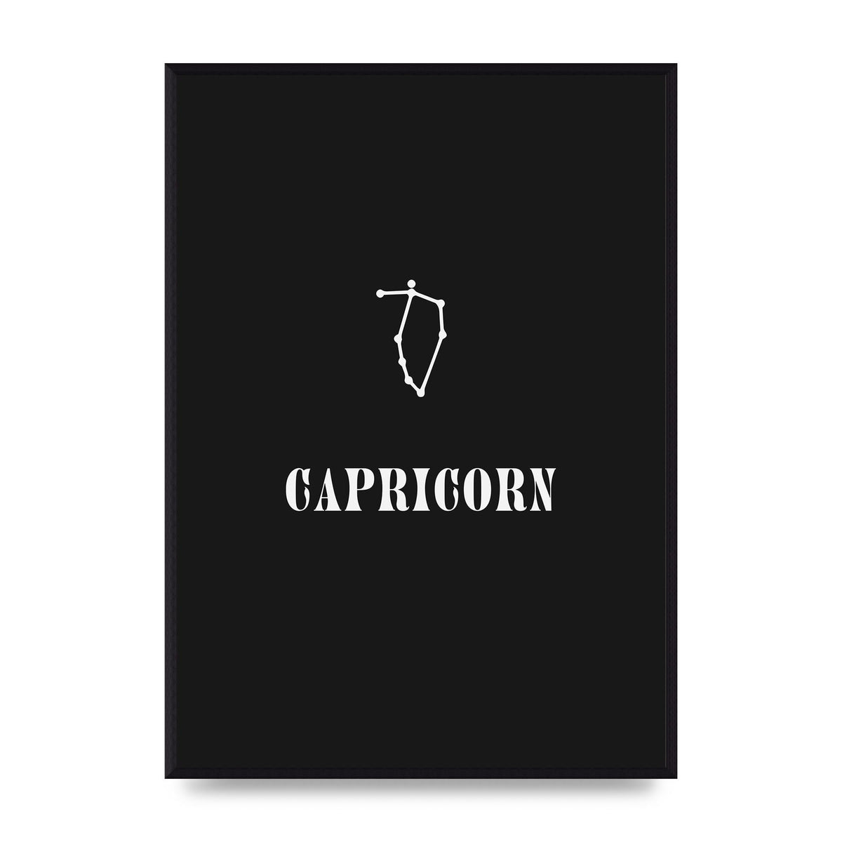 Minimalist Horoscope Star Sign Series Capricorn Wall Art - A2 framed