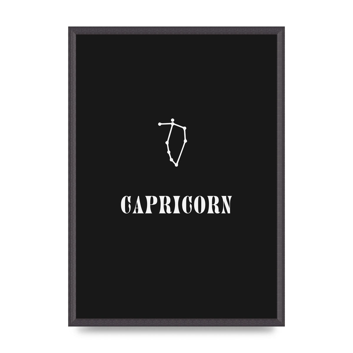 Minimalist Horoscope Star Sign Series Capricorn Wall Art - A2 framed