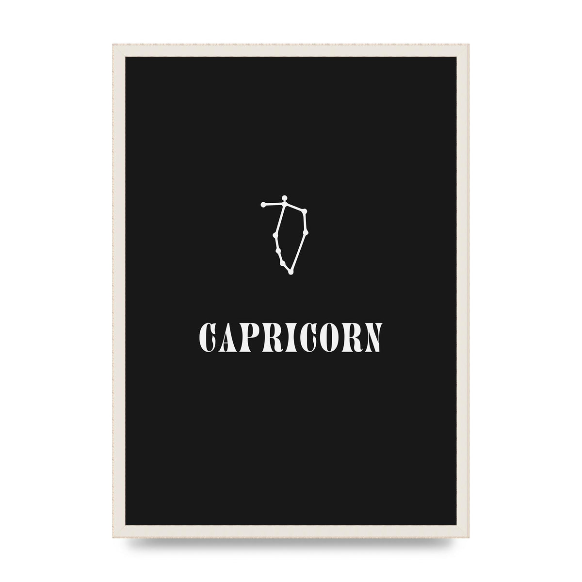 Minimalist Horoscope Star Sign Series Capricorn Wall Art - A2 framed
